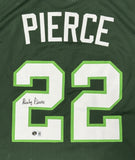 RICKY PIERCE Signed Custom Replica Green / White Bucks Jersey AUTO - BAS