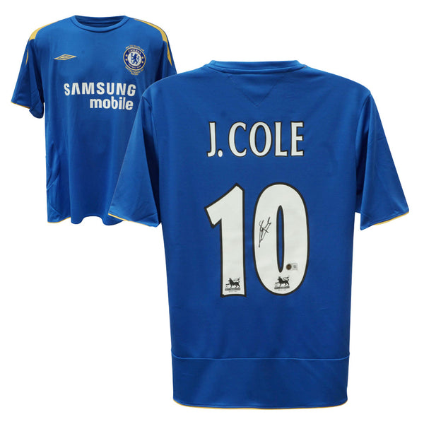 Joe Cole Signed Chelsea FC Home Soccer Jersey #10 with Beckett COA