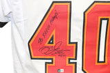 Mike Alstott Autographed Pro Style White Jersey SB Champs Beckett 40308