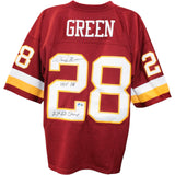 Darrell Green Autographed Washington Redskins M&N 44 Jersey 2 Insc Beckett 51847