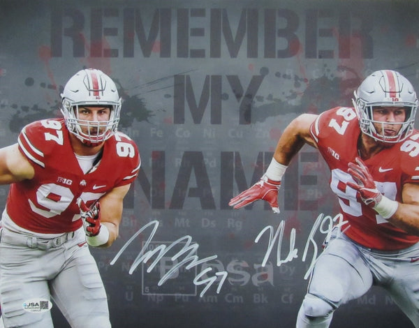 Nick Bosa/Joey Bosa Dual-Signed/Autographed 11x14 Photo Ohio State JSA 200802