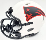 RODNEY HARRISON AUTO PATRIOTS LUNAR ECLIPSE WHITE MINI HELMET BECKETT QR 193941