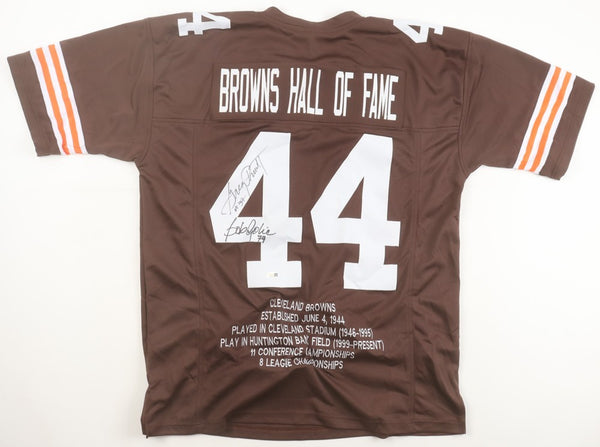 Greg Pruitt & Bob Golic Signed Cleveland Browns Hall of Fame Jersey (JSA)