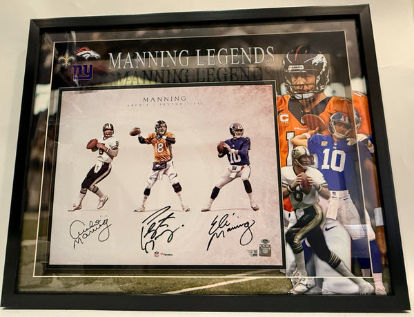 Manning Family Autographed 16x20 Photo -- 3D Lighted Frame | Fanatics COA