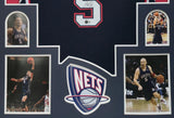FRAMED NEW JERSEY NETS JASON KIDD AUTOGRAPHED SIGNED JERSEY BECKETT HOLO