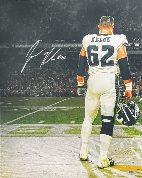 Jason Kelce Philadelphia Eagles Signed 16x20 Photo Witness PSA/DNA 205816