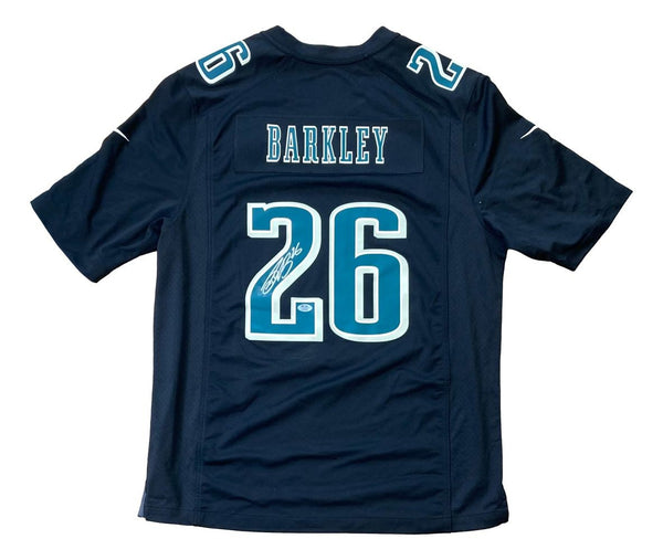 Saquon Barkley Signed Eagles Super Bowl 59 LIX Black Nike Jersey PSA 3C89561