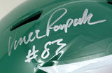 Vince Papale Signed Eagles FS Throwback Replica Speed Helmet Invincible BAS