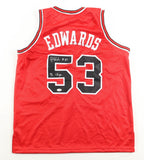 James Edwards Signed Chicago Bulls Jersey Inscribed "96 Champs" (JSA) Center