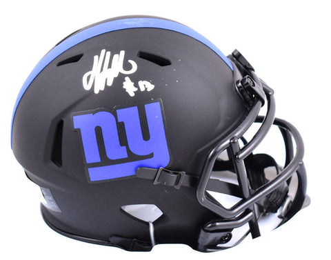 Jalin Hyatt Signed New York Giants Eclipse Speed Mini Helmet - Beckett W Holo