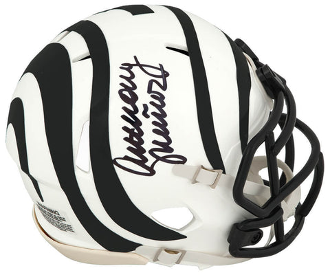 Anthony Munoz Signed Bengals Alternate White Riddell Speed Mini Helmet -(SS COA)