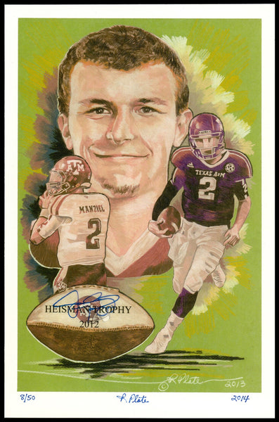 Johnny Manziel Autographed Signed 11x16.5 Photo Texas A&M #8/50 SKU #239100