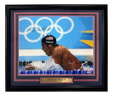 Michael Phelps Signed In Black Framed 16x20 USA Gold Medal Swimming Photo BAS
