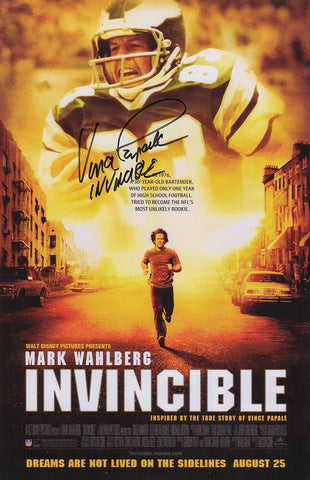 Vince Papale Signed Invincible 11x17 Movie Poster w/Invincible - (SCHWARTZ COA)