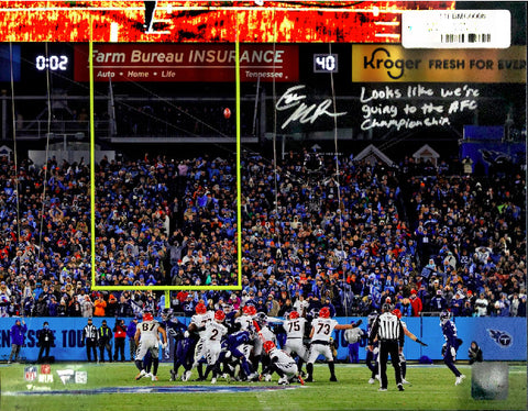 Evan McPherson Signed 11x14 AFC Divisional Championship Poster - Fanatics