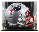 Patriots Drew Bledsoe Signed Full Size Speed Rep Helmet W/ Case BAS Witnessed