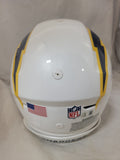 OMARION HAMPTON "BOLT UP" SIGNED LOS ANGELES CHARGERS NAVY SPEEDFLEX HELMET BAS