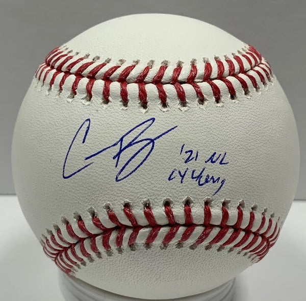 Orioles Pitcher CORBIN BURNES Signed MLB Baseball w/ "'21 NL CY Young" AUTO JSA