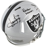 Raiders Howie Long & Maxx Crosby Signed Full Size Speed Proline Helmet BAS Wit