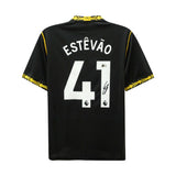 Estevao Willian Signed Chelsea Away Soccer Jersey #41 with Beckett COA