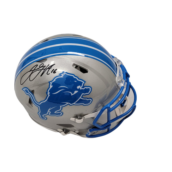 Jared Goff Autographed Detroit Lions 2024 Authentic Helmet Fanatics Authentic