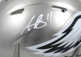 A.J. Brown Autographed Philadelphia Eagles Flash Speed Mini Helmet-Beckett W