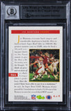 49ers Joe Montana Signed 1993 Pro Line Profiles #564 Card Auto 10! BAS Slabbed