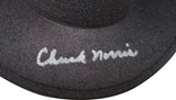 Chuck Norris Autographed/Signed Texas Ranger Black Cowboys Hat JSA 39583