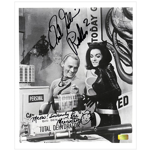 Frank Gorshin, Lee Meriwether Autographed Batman Riddler and Catwoman 8x10 Photo