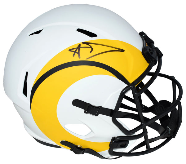 AARON DONALD SIGNED LOS ANGELES RAMS LUNAR FULL SIZE SPEED HELMET BECKETT