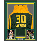 Framed Signed Breanna Stewart 35x39 Seattle Green Jersey JSA COA