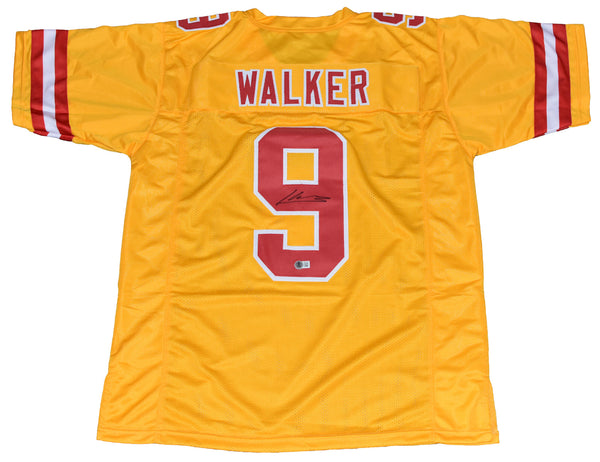 KENNETH WALKER III AUTOGRAPHED KANSAS CITY CHIEFS #9 GOLD JERSEY BECKETT