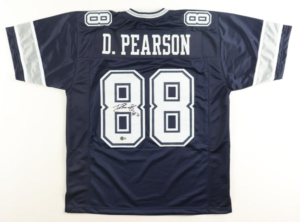 Drew Pearson Signed Dallas Cowboys Jersey Inscribed "HOF 21" (Beckett)All Pro WR