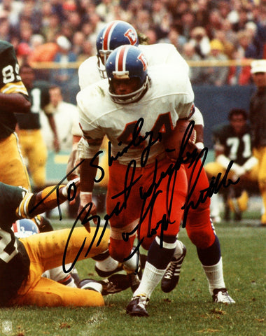 Floyd Little Autographed/Signed Denver Broncos 8x10 Photo Personalized 57873