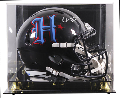 Texans Nico Collins Signed 2024 H-Town Full Size Speed Rep Helmet w Case BAS W 2