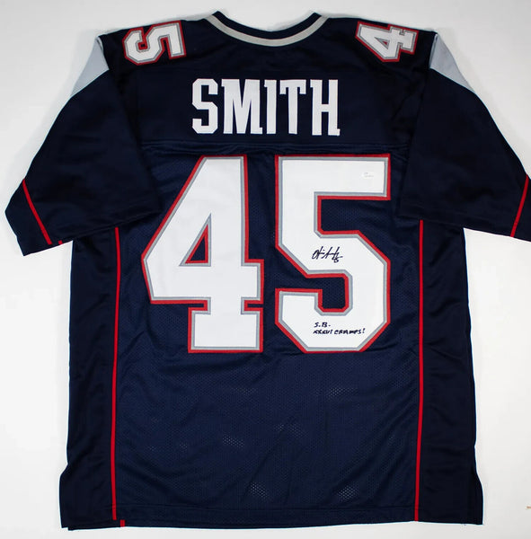 Otis Smith Signed New England Patriots Jersey (JSA COA) Super Bowl XXXVI Champ