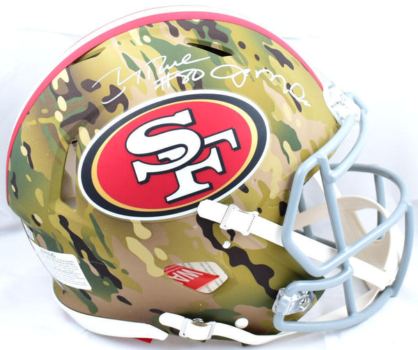Joe Montana Jerry Rice Signed 49ers F/S Camo Speed Authentic Helmet- Fanatics
