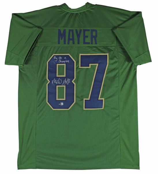 Michael Mayer Signed Notre Dame Irish Jersey "Play Like a Champion" (Beckett)