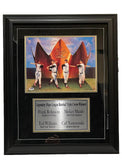 Robinson Williams Mantle Yastrzemski Quad Autographed Triple Crown Litho PSA LOA