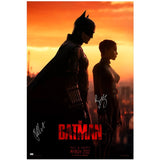 Robert Pattinson, Zoe Kravitz Autographed 2022 The Batman 27x40 D/S Adv Poster