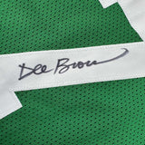 Framed Autographed/Signed Dee Brown 35x39 Boston Green Basketball Jersey JSA COA