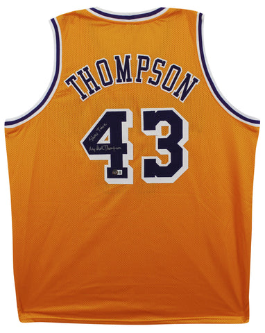 Mychal Thompson "Showtime" Authentic Signed Yellow Pro Style Jersey BAS Witness