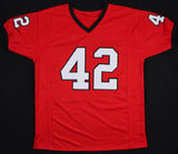 Justin Houston Signed Georgia Bulldogs Jersey (PSA COA) KC 4xPro Bowl Linebacker