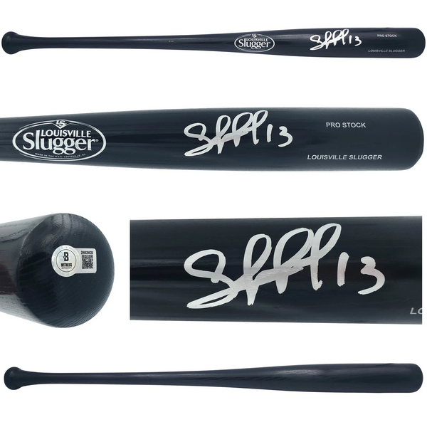 Salvador Perez Signed Black L Slugger Pro Stock Baseball Bat Royals Beckett Wit