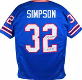 OJ Simpson Autographed Blue Pro Style Jersey w/ HOF- JSA W *Black
