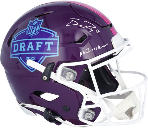 Brock Purdy Signed Riddell 49ers 2022 NFL Draft logo Flex Authentic Helmet Insc
