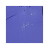 Tiger Woods Autographed Nike Purple Haze Black Metallic Silver Polo