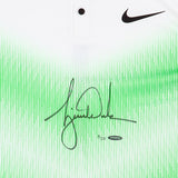 Tiger Woods Autographed Nike White Polo With Green Strike Pattern