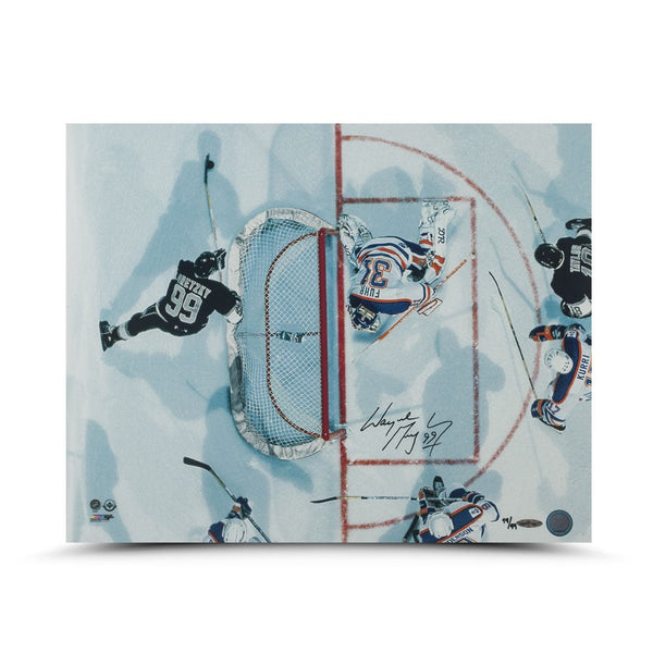 Wayne Gretzky Autographed "Aerial Assault" 16 x 20
