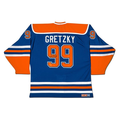 Wayne Gretzky Autographed Edmonton Oilers “Heroes of Hockey” Blue CCM Jersey